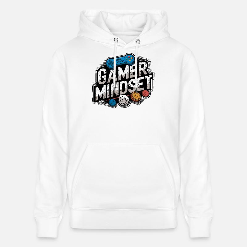 Gamer Mindset Design de jeu rétro - Sweat à capuche bio CRUISER Stanley/Stella Unisexe - blanc