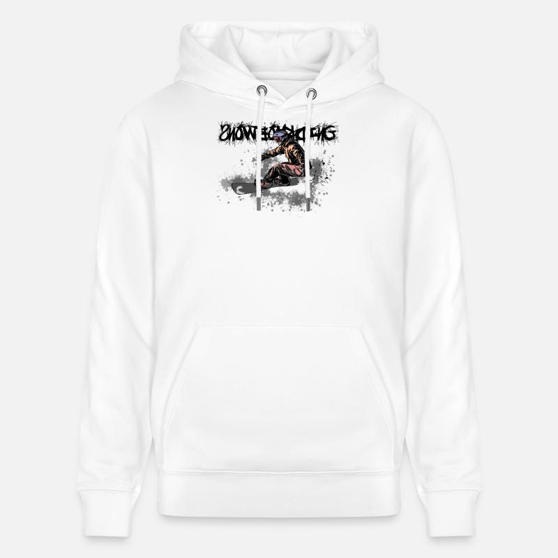 Snowboarder dynamique en style action - Sweat à capuche bio CRUISER Stanley/Stella Unisexe - blanc