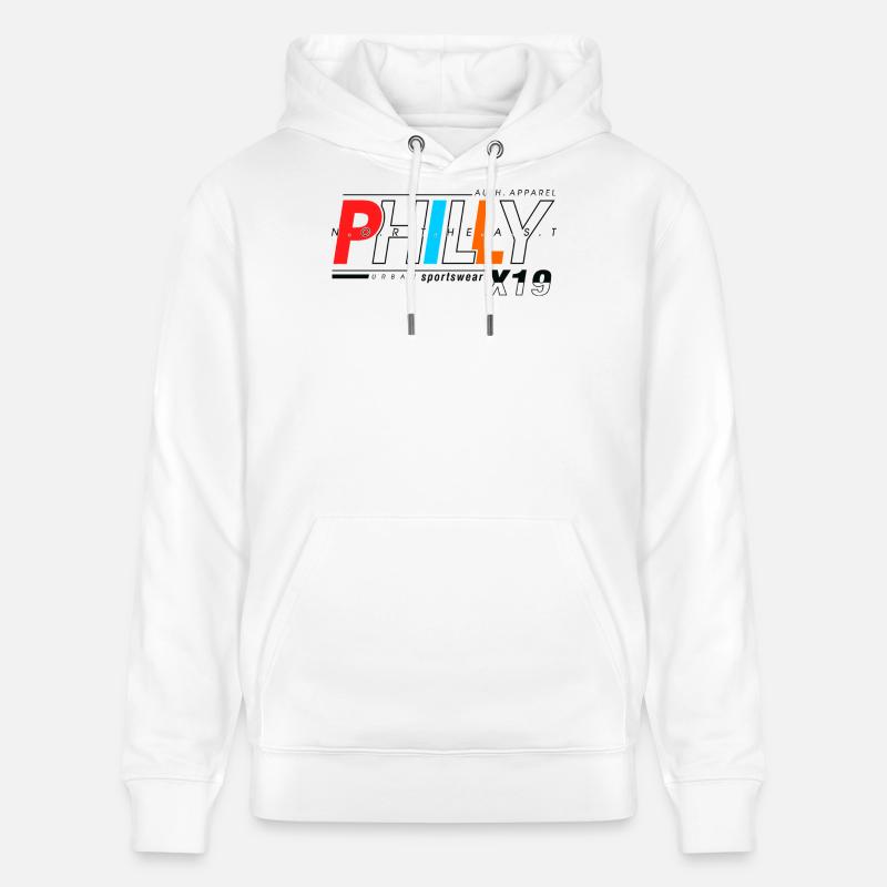 Conception de motifs géométriques abstraits - Sweat à capuche bio CRUISER Stanley/Stella Unisexe - blanc