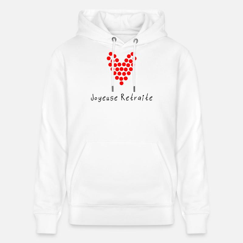 RETRAITE. COLLEGUE. RETRAITE. RETRAITEE. RETRAITE. - Sweat à capuche bio CRUISER Stanley/Stella Unisexe - blanc