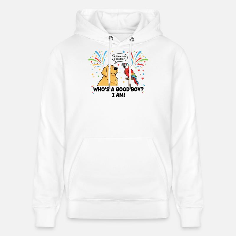 Wer ist ein braver Junge ? - Stanley/Stella Unisex Bio-Hoodie CRUISER  - Weiß