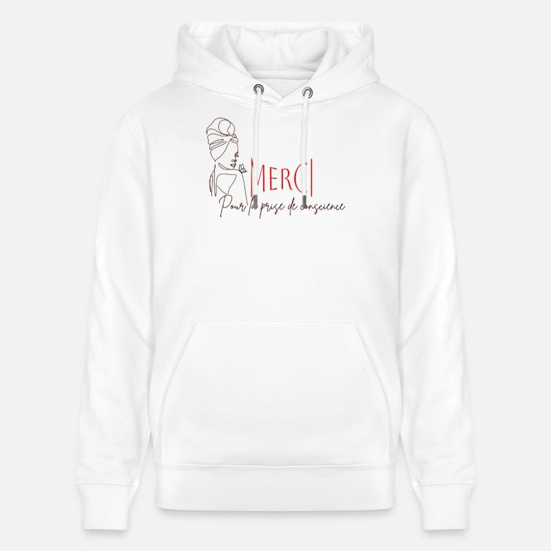 Merci pour la prise de conscience - Sweat à capuche bio CRUISER Stanley/Stella Unisexe - blanc