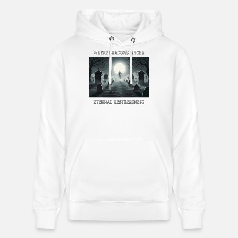 Ombres éternelles dans le cimetière - Sweat à capuche bio CRUISER Stanley/Stella Unisexe - blanc