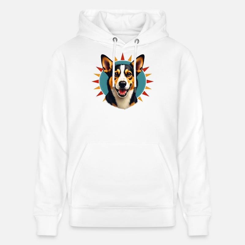 Corgi Soleil Radiant - Sweat à capuche bio CRUISER Stanley/Stella Unisexe - blanc