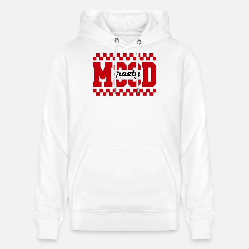 Impression graphique MAD Grid - Sweat à capuche bio CRUISER Stanley/Stella Unisexe - blanc