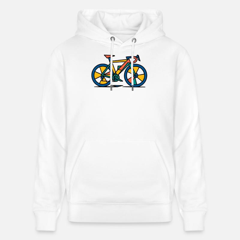 Vélo abstrait éclatant - Sweat à capuche bio CRUISER Stanley/Stella Unisexe - blanc