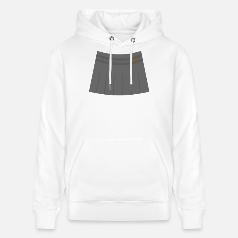 Jupe plissée grise avec boucles - Sweat à capuche bio CRUISER Stanley/Stella Unisexe - blanc