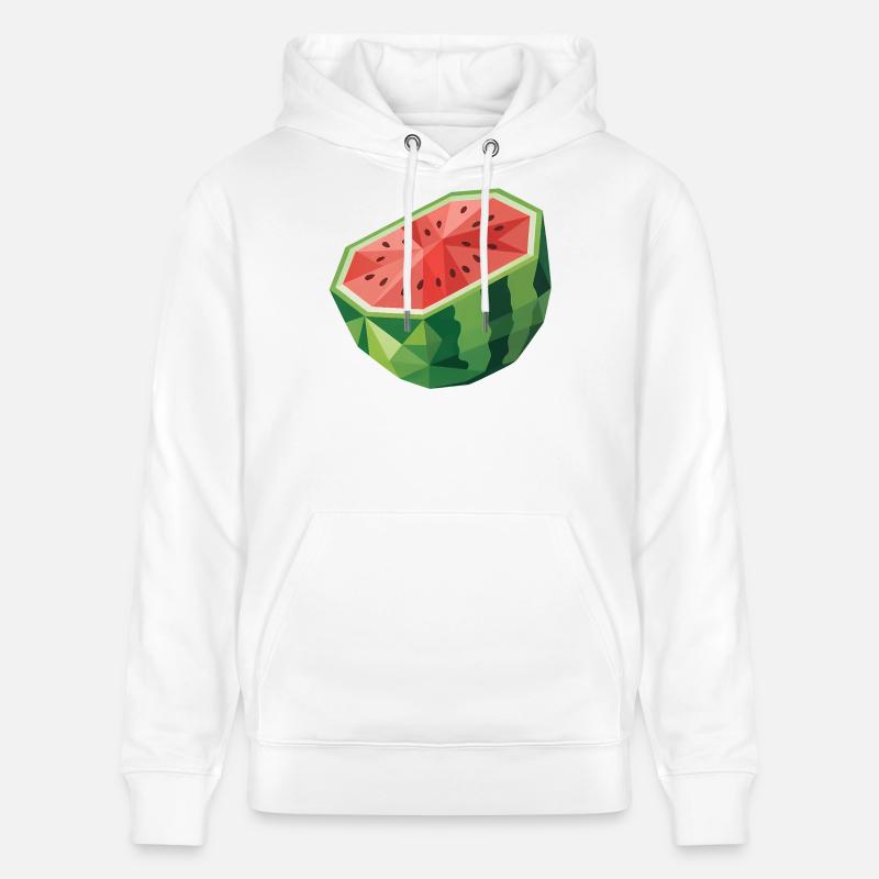Melon - Cool Fruit Logo - Sweat à capuche bio CRUISER Stanley/Stella Unisexe - blanc
