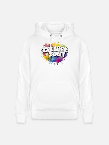 Schlager ist bunt  Regenbogen LSBTIQ - Stanley/Stella Unisex Bio-Hoodie CRUISER  - Weiß