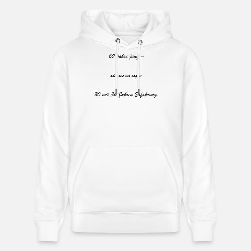 60 ans – 30 ans d’expérience - Sweat à capuche bio CRUISER Stanley/Stella Unisexe - blanc