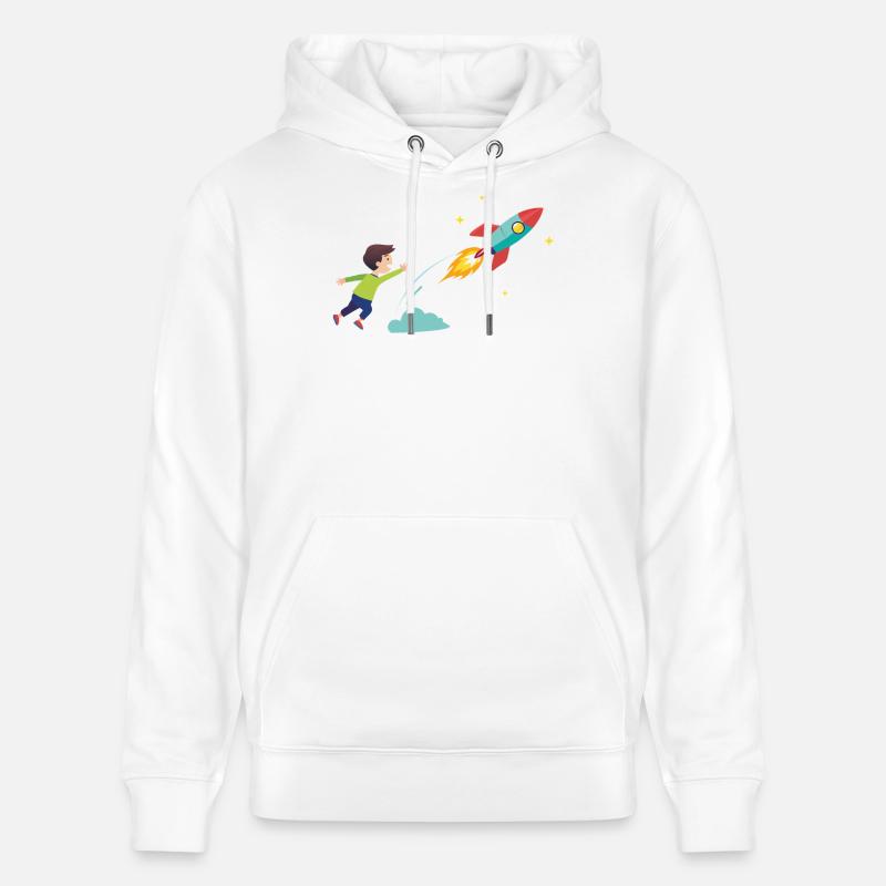 Kid Rocket Launch Adventure - Sweat à capuche bio CRUISER Stanley/Stella Unisexe - blanc