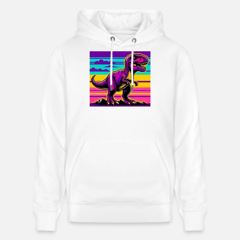 dinosaure - Sweat à capuche bio CRUISER Stanley/Stella Unisexe - blanc