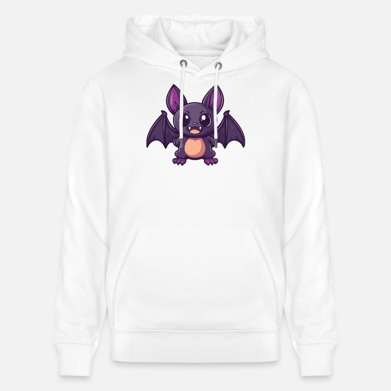 Chauve-souris Halloween Drôle Bande Dessinée - Sweat à capuche bio CRUISER Stanley/Stella Unisexe - blanc