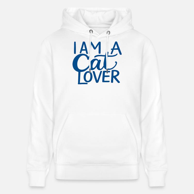 I Am A Cat Lover - Sweat à capuche bio CRUISER Stanley/Stella Unisexe - blanc