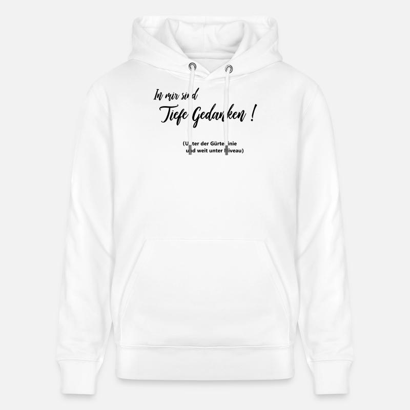 Pensées profondes - Sweat à capuche bio CRUISER Stanley/Stella Unisexe - blanc