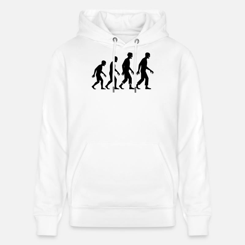 Évolution des zombies - Sweat à capuche bio CRUISER Stanley/Stella Unisexe - blanc