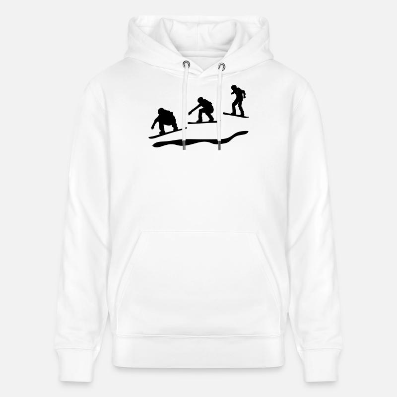 Snowboard racing - Sweat à capuche bio CRUISER Stanley/Stella Unisexe - blanc