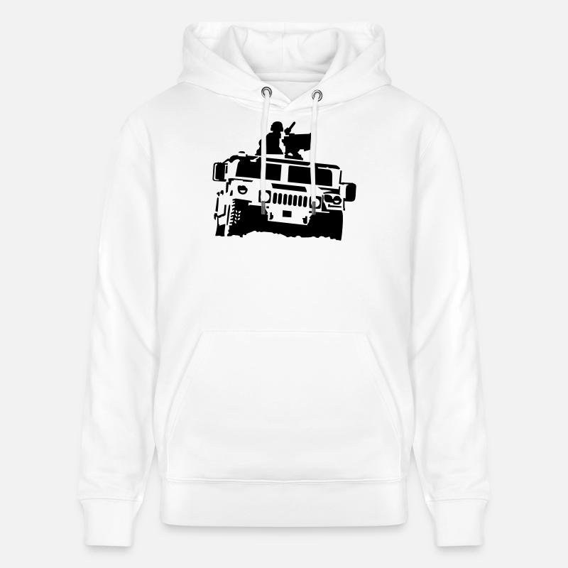 Véhicule de combat - Sweat à capuche bio CRUISER Stanley/Stella Unisexe - blanc