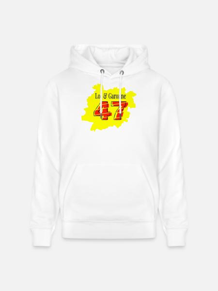 Map Lot et Garonne 47 - Stanley/Stella CRUISER Unisex Organic Hoodie - white