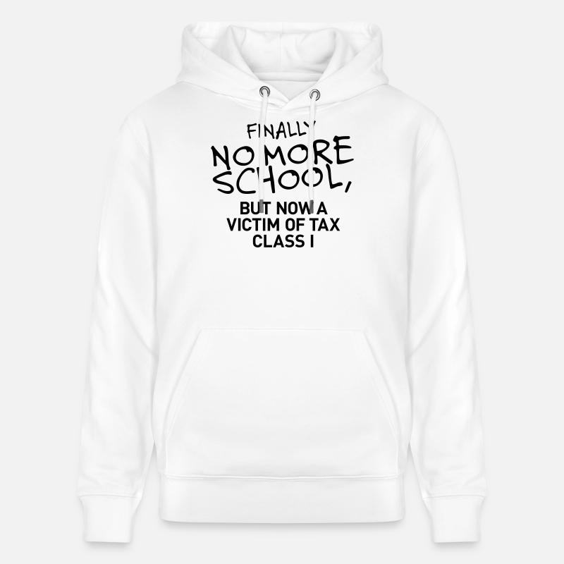 Enfin plus d’école - Sweat à capuche bio CRUISER Stanley/Stella Unisexe - blanc