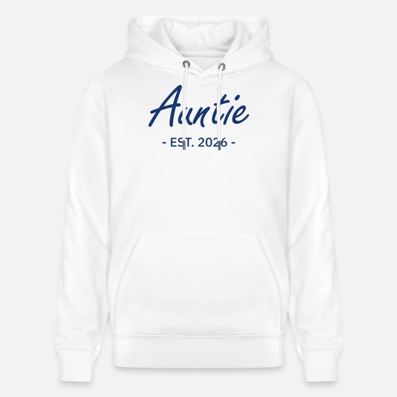 Auntie Script Est 2026 - Sweat à capuche bio CRUISER Stanley/Stella Unisexe - blanc