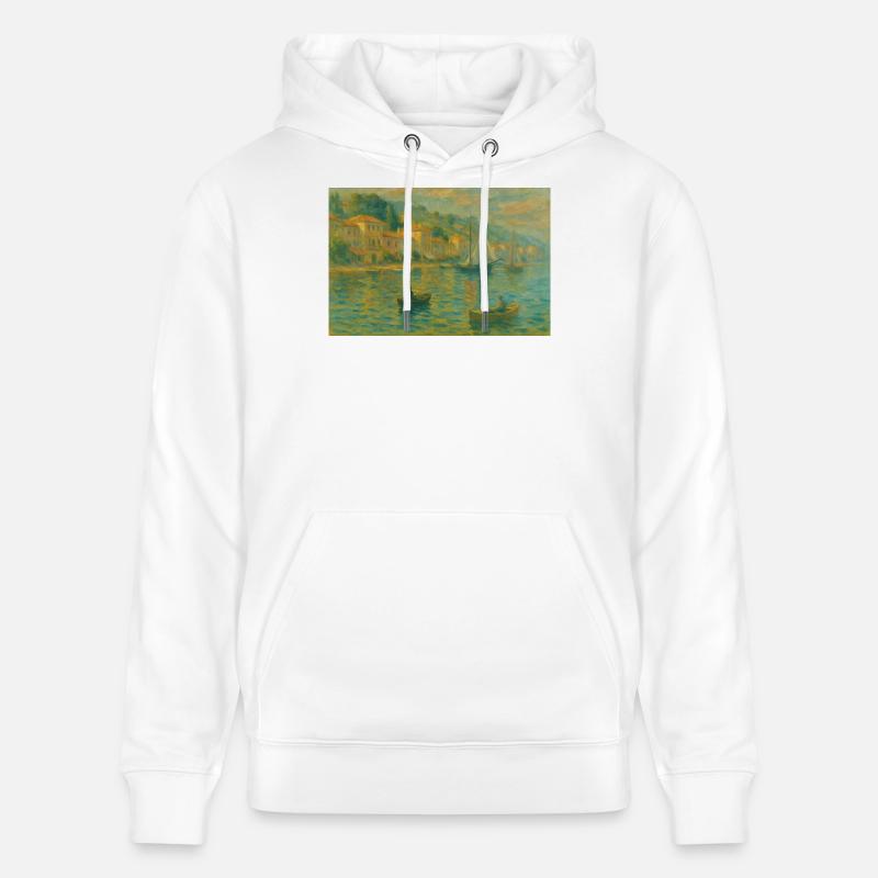 Hafenimpression Abendlicht - Stanley/Stella Unisex Bio-Hoodie CRUISER  - Weiß