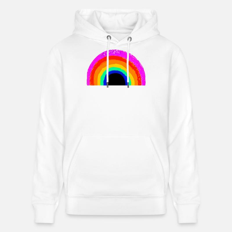 Lebendiger Regenbogenbogen - Stanley/Stella Unisex Bio-Hoodie CRUISER  - Weiß