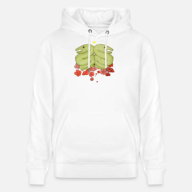 Salles jumelles dans le cercle fleuri - Sweat à capuche bio CRUISER Stanley/Stella Unisexe - blanc