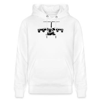 IL-76 - Stanley/Stella Unisex Bio-Hoodie CRUISER  - Weiß - Vorne - Alina (178cm) & Michal (187cm)