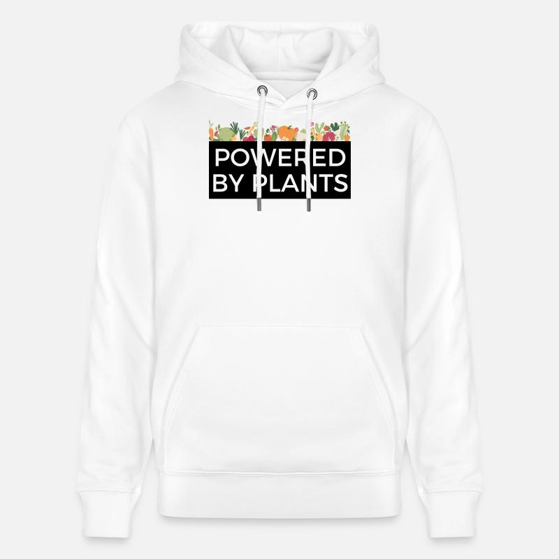Powered by Plants Tee Design Veggie - Stanley/Stella Unisex Bio-Hoodie CRUISER  - Weiß