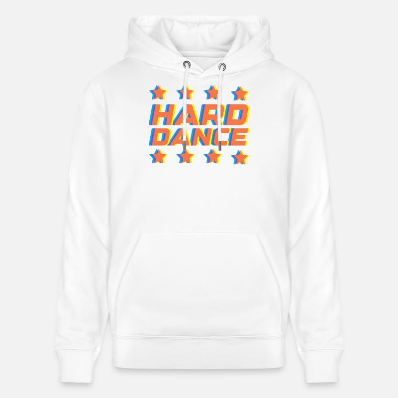 Hard Dance Rétro Neon 3D - Sweat à capuche bio CRUISER Stanley/Stella Unisexe - blanc