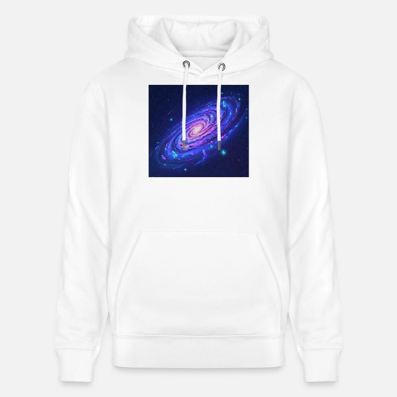 Néon Galaxy Spirale Cristaux - Sweat à capuche bio CRUISER Stanley/Stella Unisexe - blanc