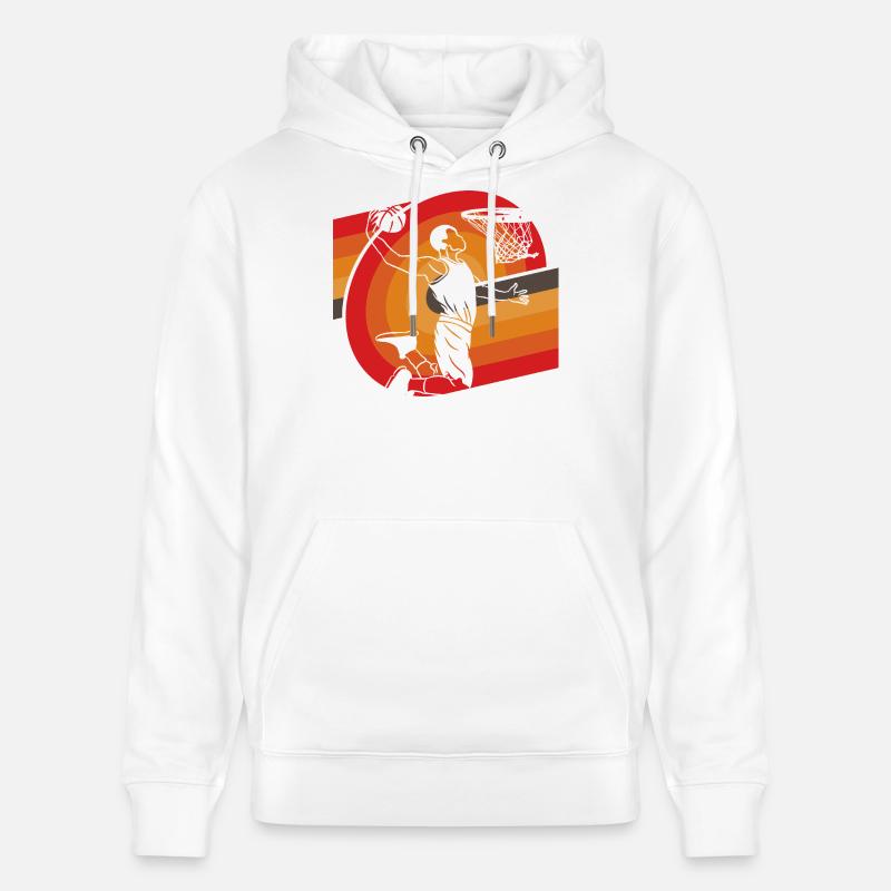 Basket-ball classique à l’ancienne design rétro - Sweat à capuche bio CRUISER Stanley/Stella Unisexe - blanc