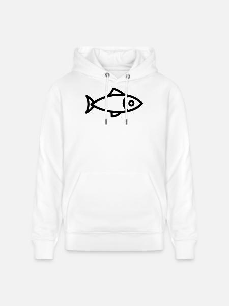 herring - Stanley/Stella CRUISER Unisex Organic Hoodie - white