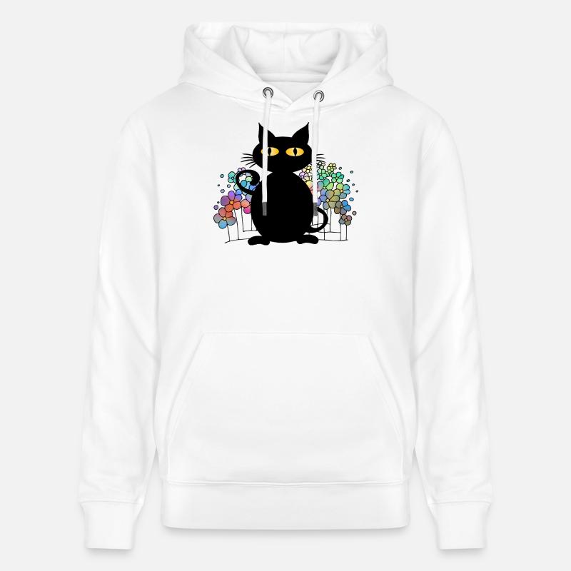 chat - Sweat à capuche bio CRUISER Stanley/Stella Unisexe - blanc