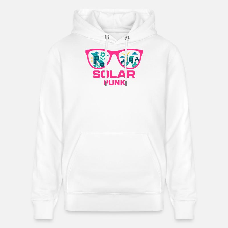 Solarpunk Vision - Sweat à capuche bio CRUISER Stanley/Stella Unisexe - blanc