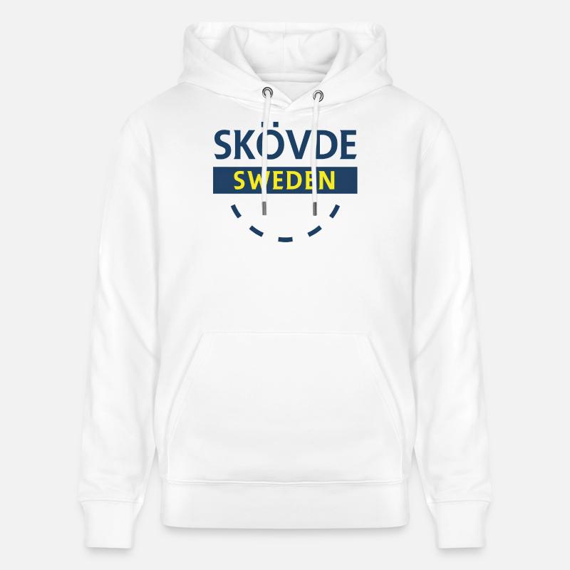 Skövde Sweden Sign Design - Sweat à capuche bio CRUISER Stanley/Stella Unisexe - blanc