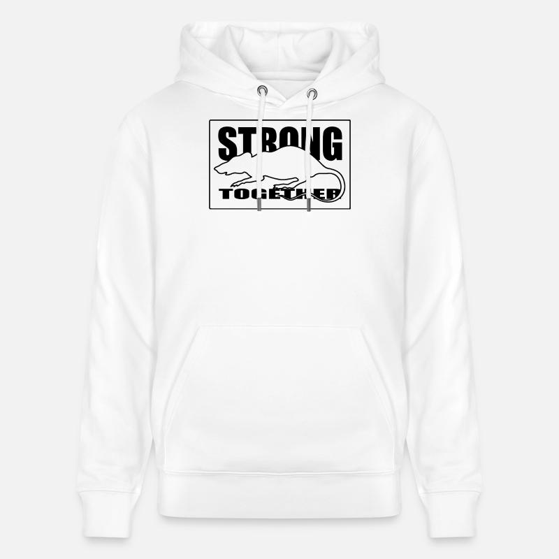 Accent rouge abstrait - Sweat à capuche bio CRUISER Stanley/Stella Unisexe - blanc