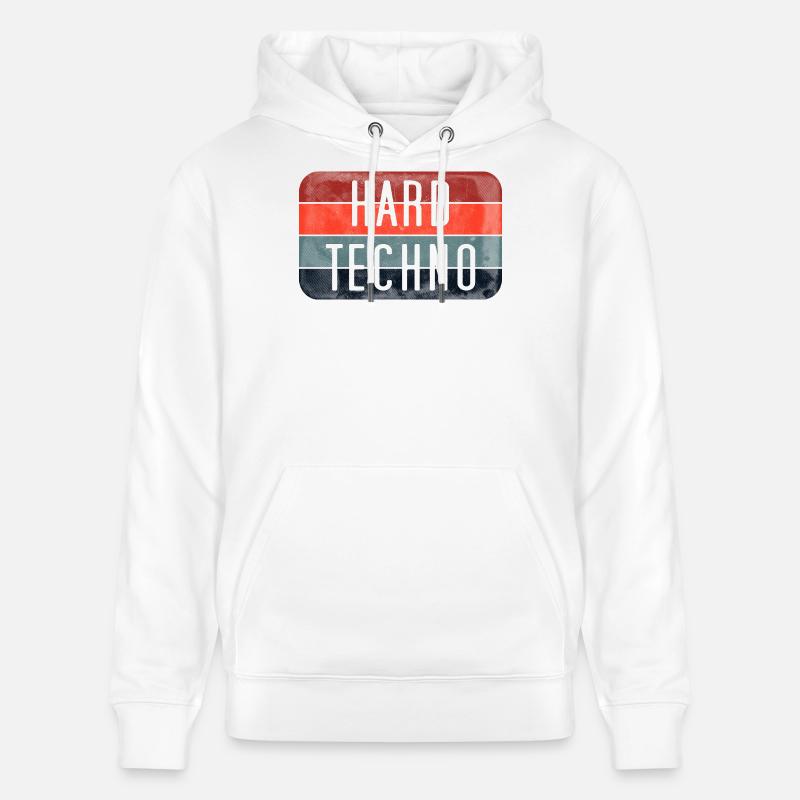 Rayures techno dures - Sweat à capuche bio CRUISER Stanley/Stella Unisexe - blanc