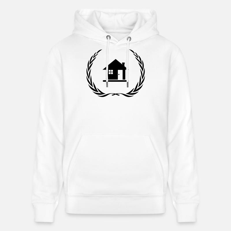Symbole de la maison Maison Couronne - Sweat à capuche bio CRUISER Stanley/Stella Unisexe - blanc