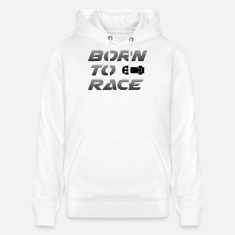 Né pour la course - Sweat à capuche bio CRUISER Stanley/Stella Unisexe - blanc