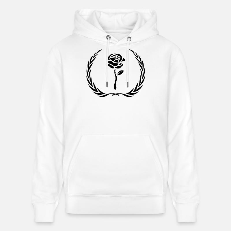Couronne de symbole de rose - Sweat à capuche bio CRUISER Stanley/Stella Unisexe - blanc