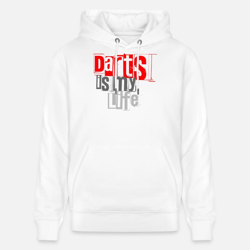 Dart, Darts c’est ma vie 1 - Sweat à capuche bio CRUISER Stanley/Stella Unisexe - blanc
