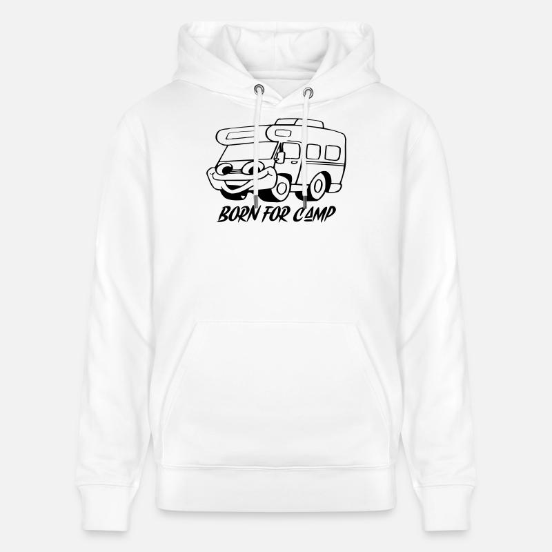 Né pour le camp - Sweat à capuche bio CRUISER Stanley/Stella Unisexe - blanc