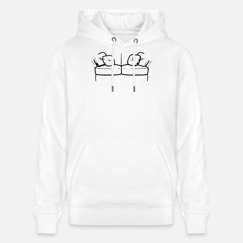 Silhouette de canapé Détendue Vector - Sweat à capuche bio CRUISER Stanley/Stella Unisexe - blanc