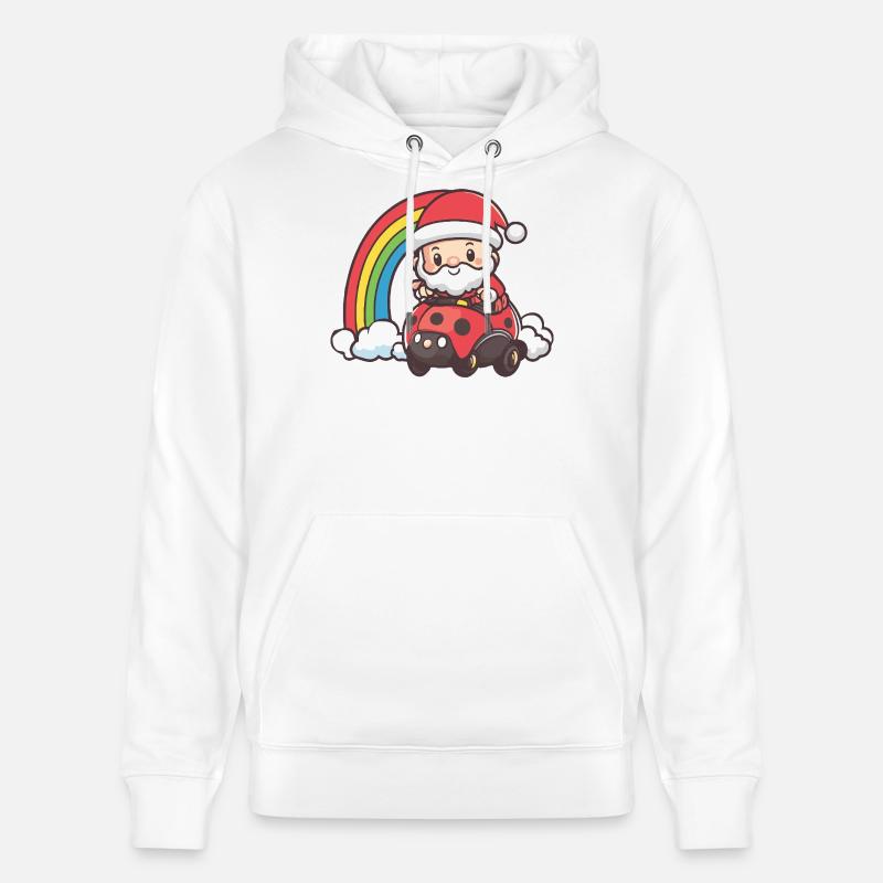 Noël du Père Noël Coccinelle - Sweat à capuche bio CRUISER Stanley/Stella Unisexe - blanc
