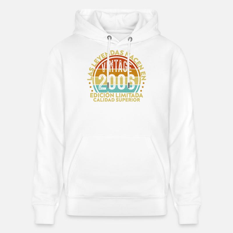 20e anniversaire 20e anniversaire Millésime 2006 - Sweat à capuche bio CRUISER Stanley/Stella Unisexe - blanc