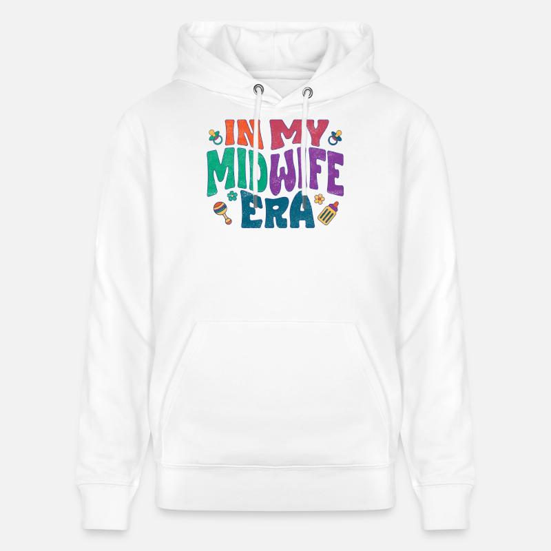 À mon époque de sage-femme - Sweat à capuche bio CRUISER Stanley/Stella Unisexe - blanc