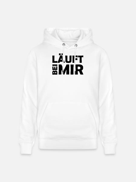 Runs with me - Cool saying - Running - Stanley/Stella CRUISER Unisex Organic Hoodie - white