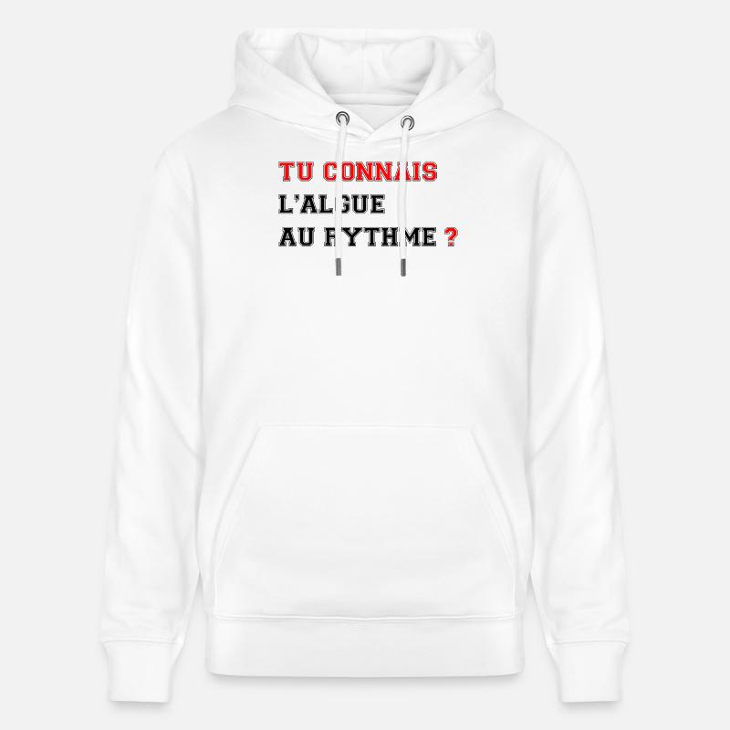 Tu connais l'algue au rythme ? - Sweat à capuche bio CRUISER Stanley/Stella Unisexe - blanc